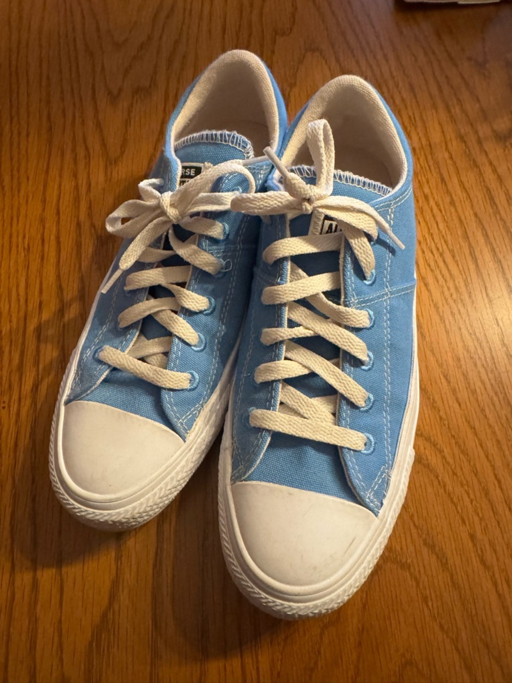 Converse Light Blue Canvas Low Top Sneakers